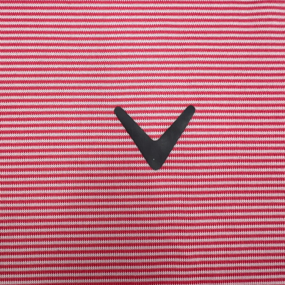 Callaway Golf Polo Shirt Mens 2XL Pink Striped Opti-Dri Performance Stretch - Picture 5 of 10
